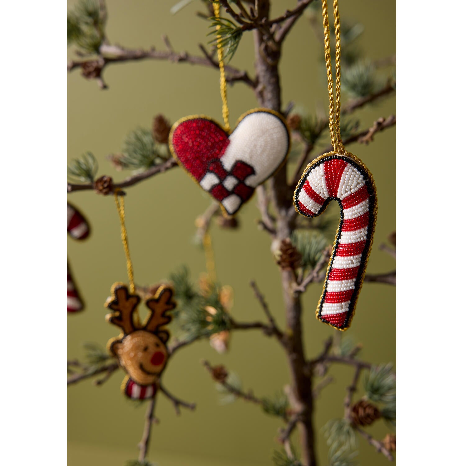 Candy Perle juleophæng - 5x10 cm.